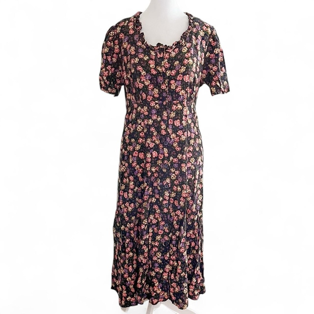 Ulterior Motives Floral Black Dress